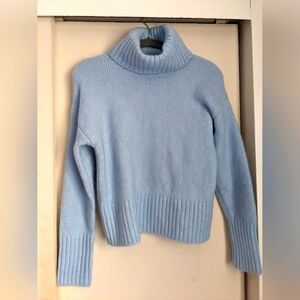 Cozy Oversized Turtleneck Light Blue